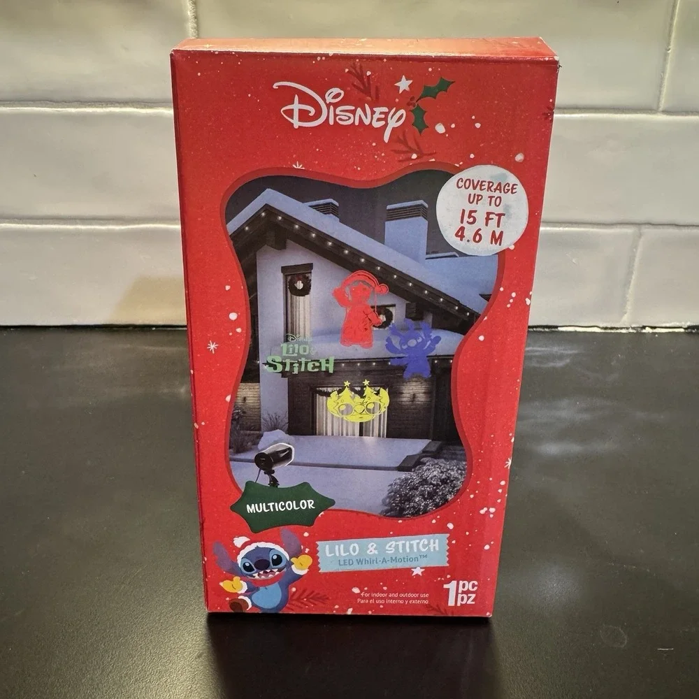 NEW Disney Lilo & Stitch Whirl-A-Motion LED Light Show Projector Multicolor‎
